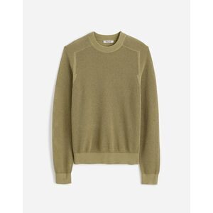 NWT Cotton-Linen Blend Madewell Mesh-Knit Crewneck Sweater